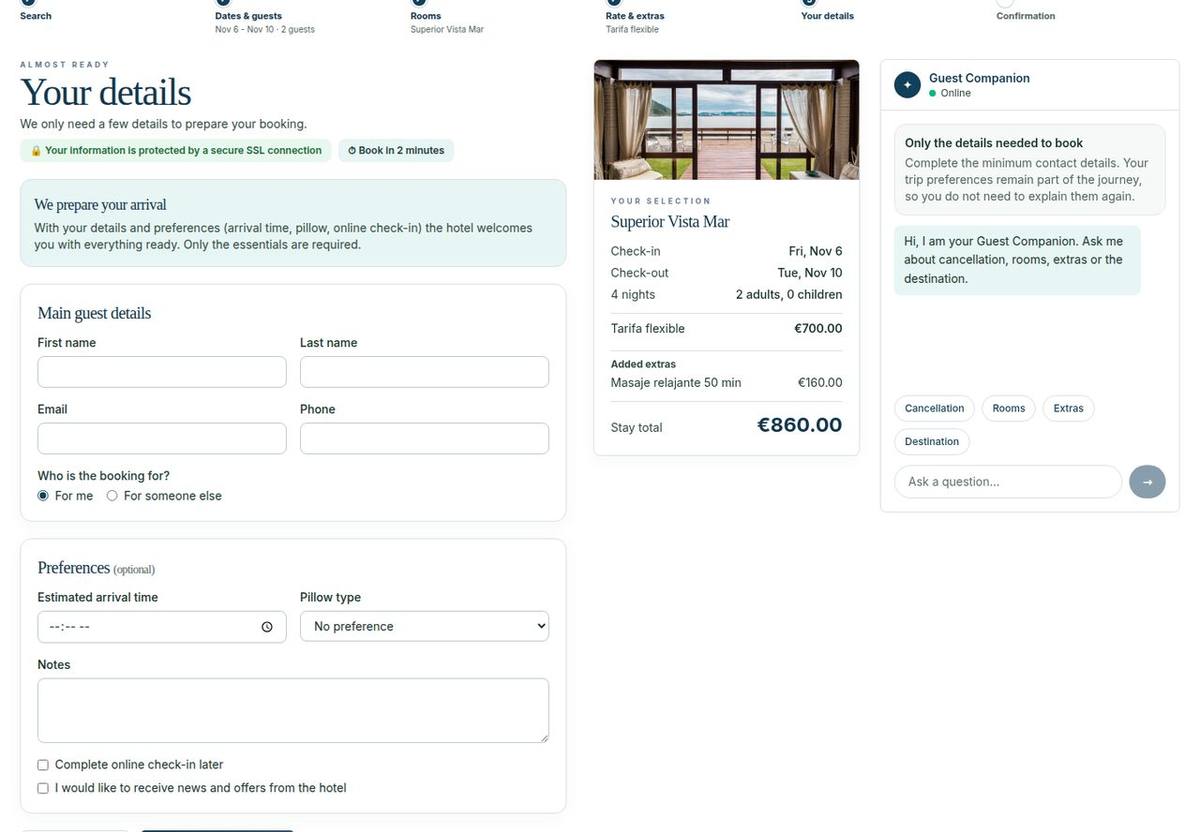Gästedaten · Fiktives Hotel · Beispieldaten